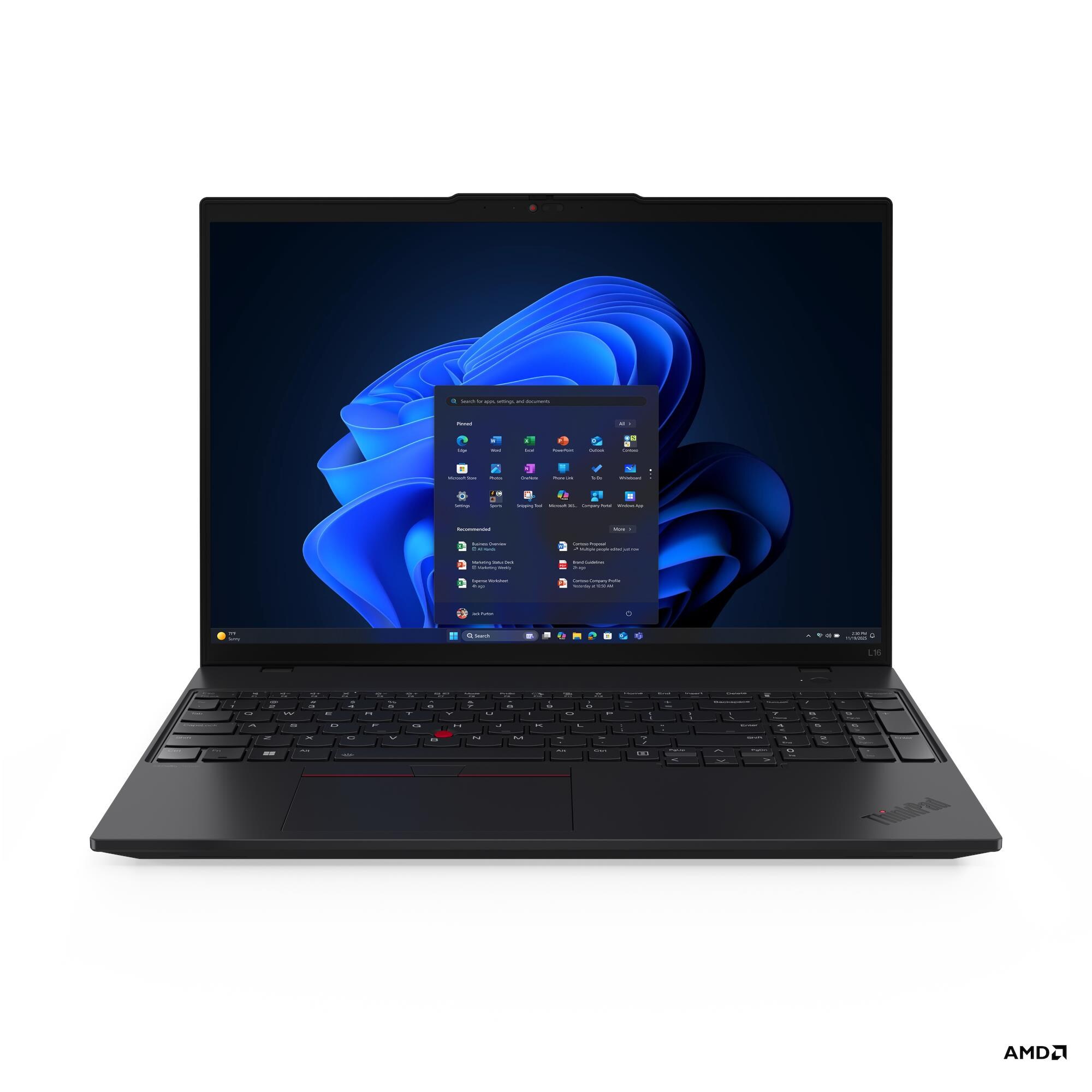 Lenovo ThinkPad L/L16 Gen 2 (AMD)/R5PRO-215/16''/WUXGA/16GB/512GB/AMD int/W11P/Black/3R On-Site