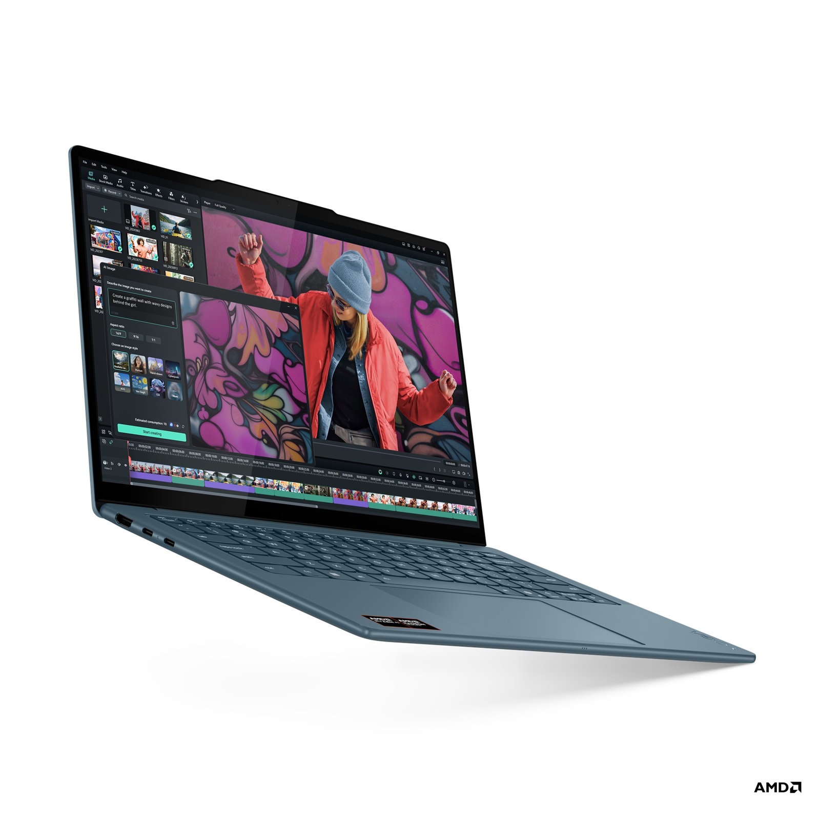 Lenovo Yoga Slim 7/14AKP10/AI5-340/14''/2880x1800/16GB/512GB/AMD int/W11H/Tidal Teal/3R On-Site