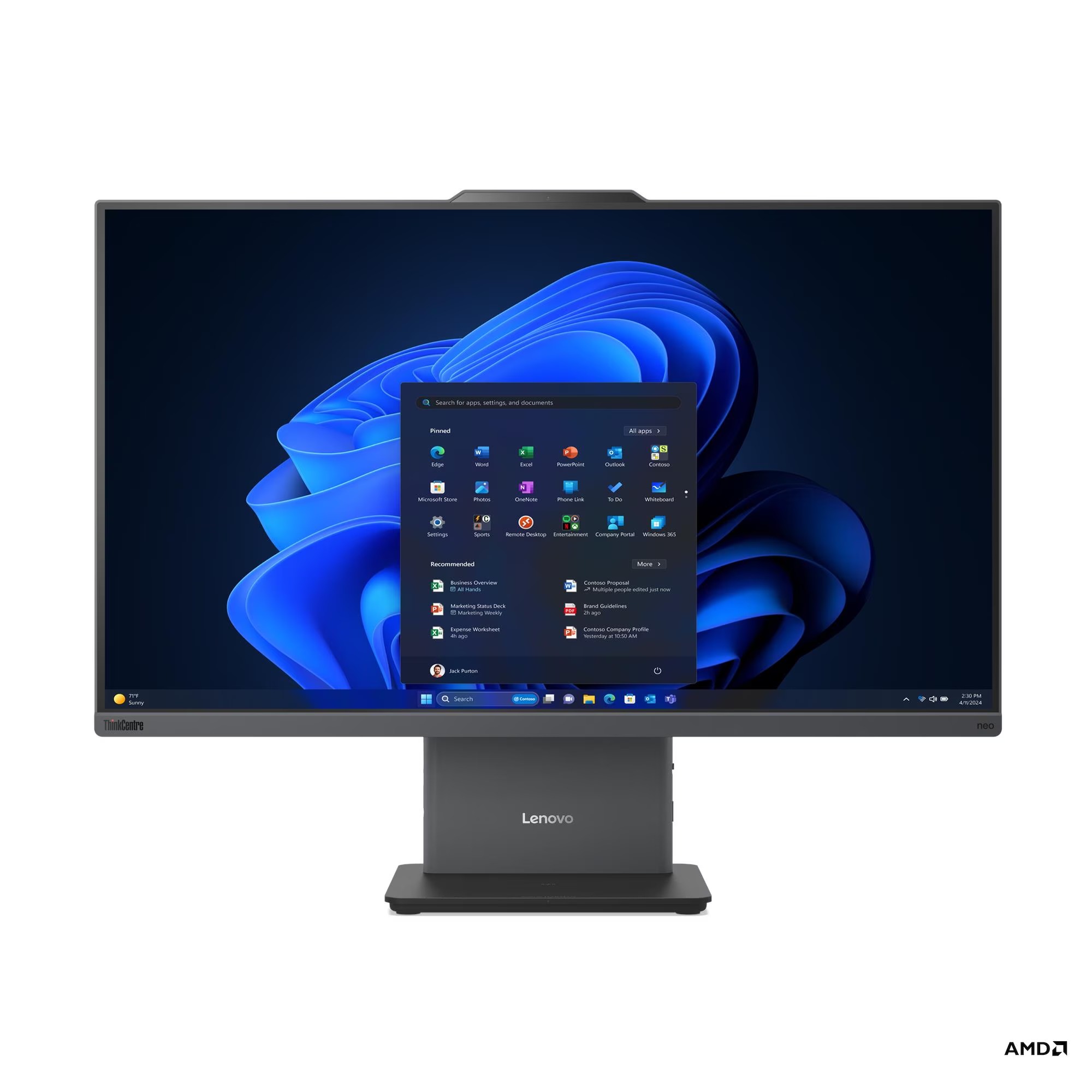 Lenovo ThinkCentre neo/55a 24 Gen 6/23,8''/FHD/R5-220/16GB/512GB/AMD int/W11P/Šedá/1R