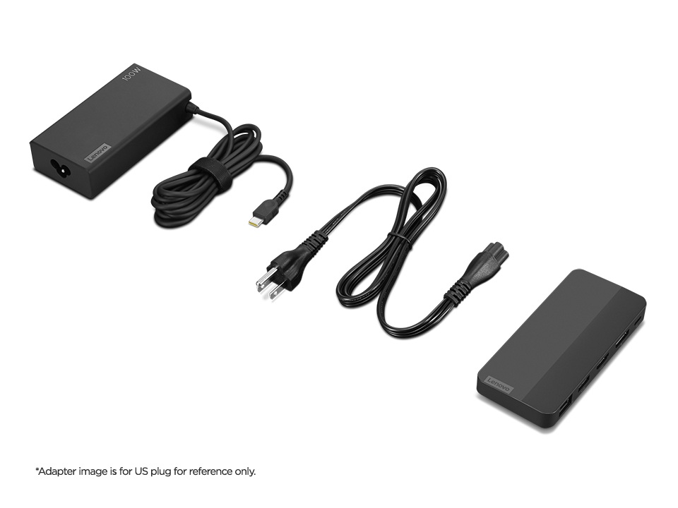 Lenovo USB-C Dual Display Travel Dock (w/ adapter)