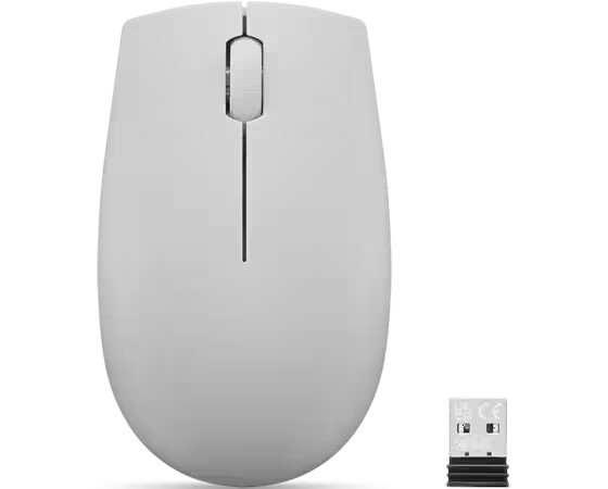 Lenovo 300/Cestovní/Optická/1 000 DPI/Bezdrátová USB/Artic Grey