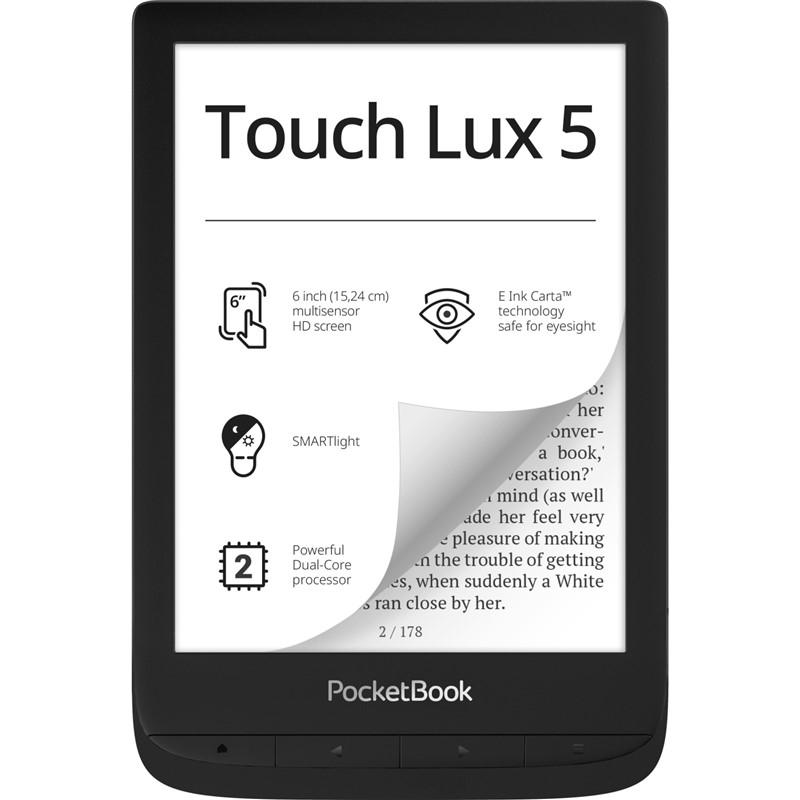 Obrázok PocketBook 628 Touch Lux 5 Ink Black (PB628-P-WW)