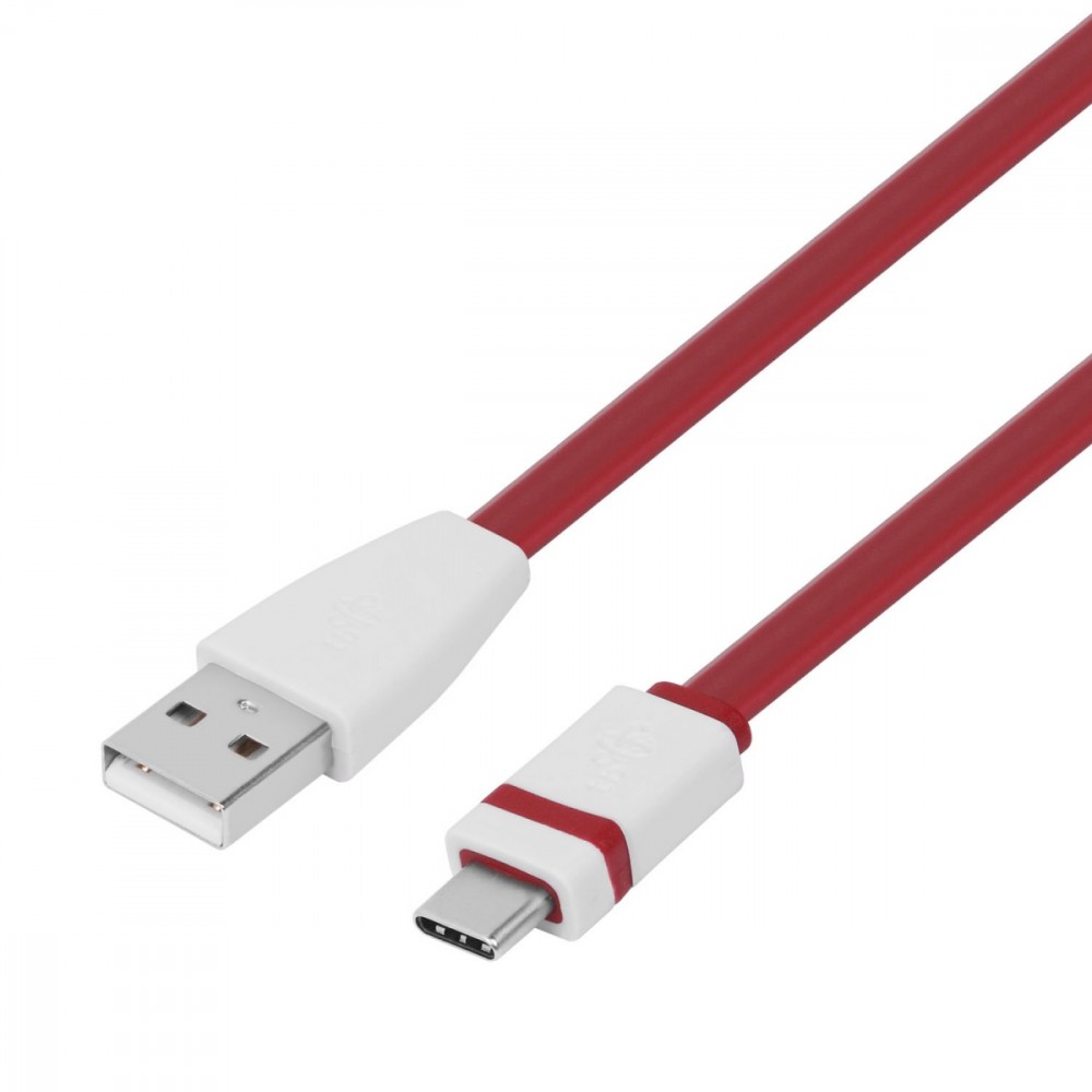 Obrázok TB Touch USB-C/USB-A plochý kabel, 1m, červený AKTBXKUCFBAW10M