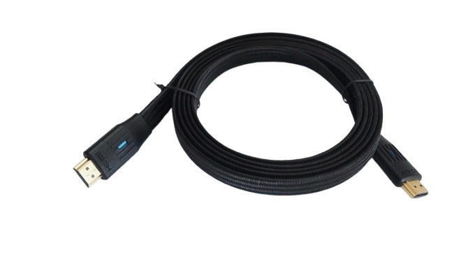 TB HDMI kabel 2v1 flat, černý, 2m