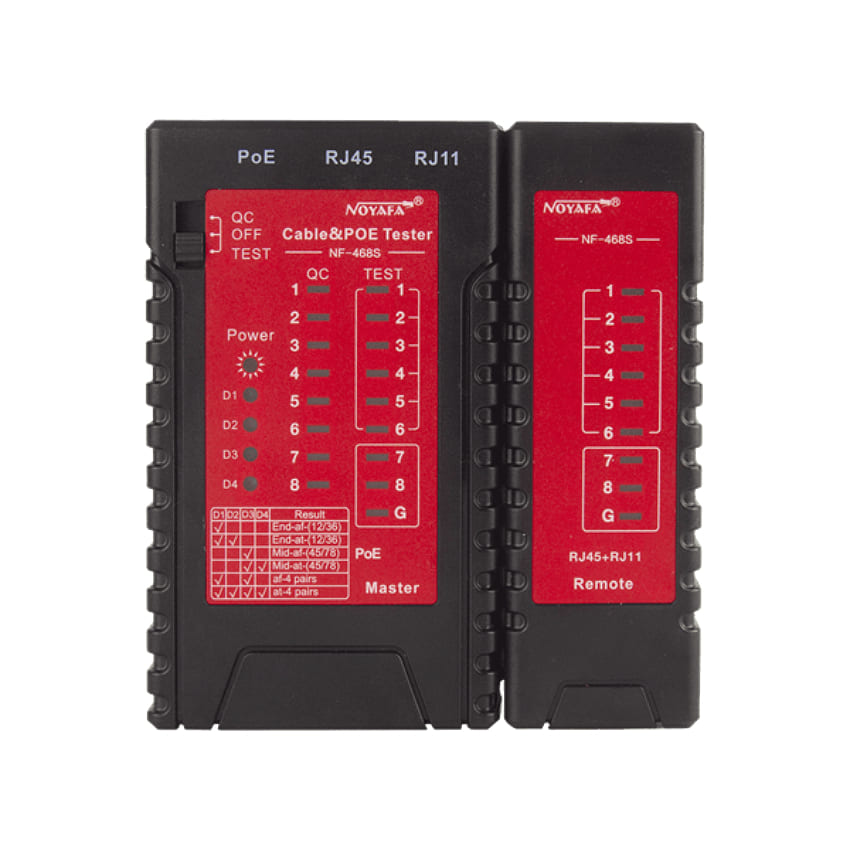 W-star Tester kabelů UTP WSNF468S test POE 802.3at UTP/STP RJ45 RJ11